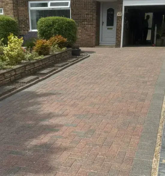 After — flagstone patio pressure washing in Kent