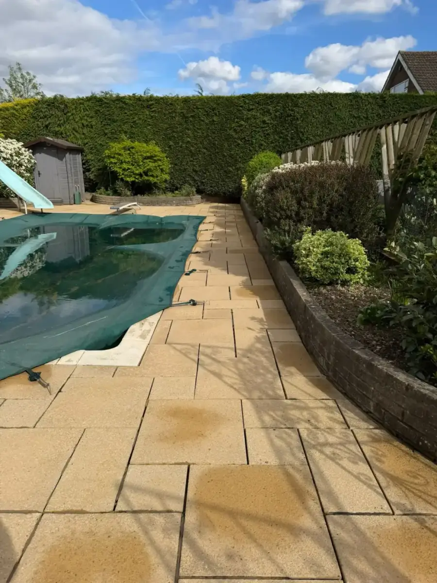 After — block paving driveway pressure wash in Sittingbourne, Kent