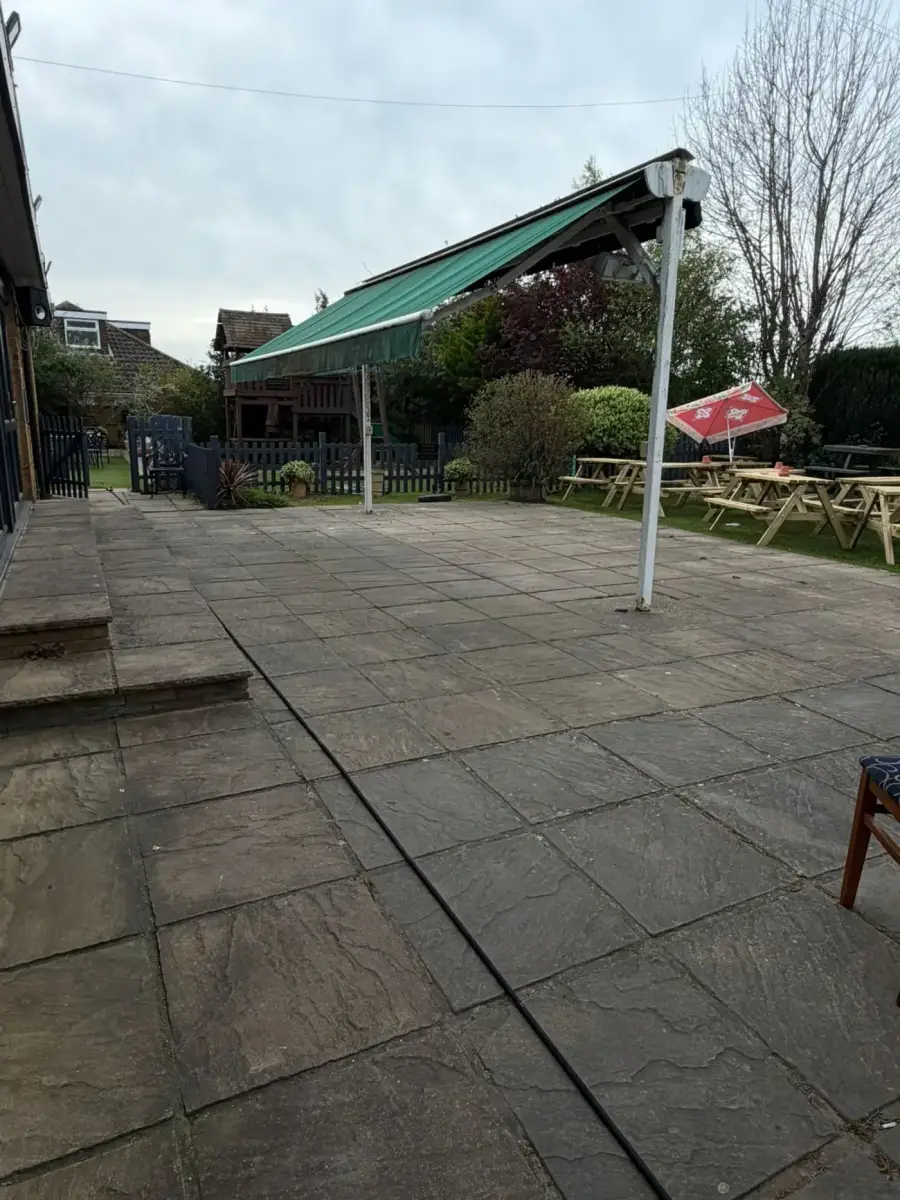 Before — concrete driveway cleaning result in Maidstone